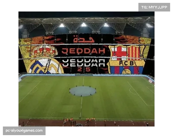 国家德比现场，巴萨球迷展示巨型TIFO致敬已故传奇克鲁伊夫。